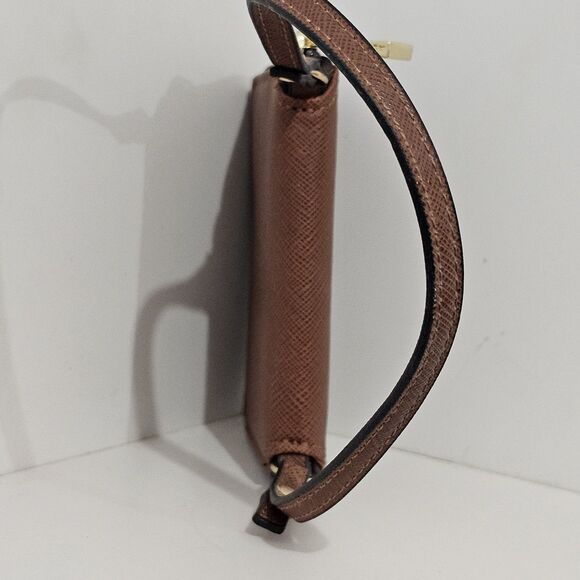 Aldo -Wallet Wristlet Strap Gold Hardware Credit Card Slots - Small - Brown - Picture 7 of 8